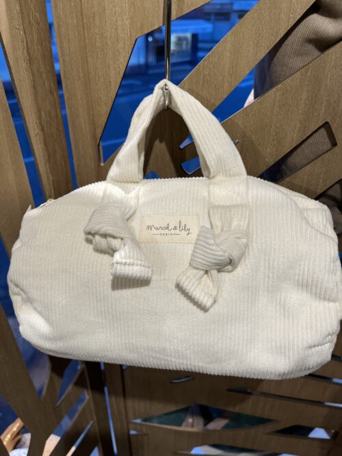 Trousse de toilette polochon en velours