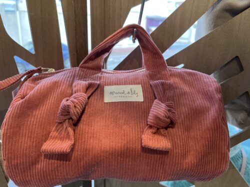 Trousse de toilette polochon en velours