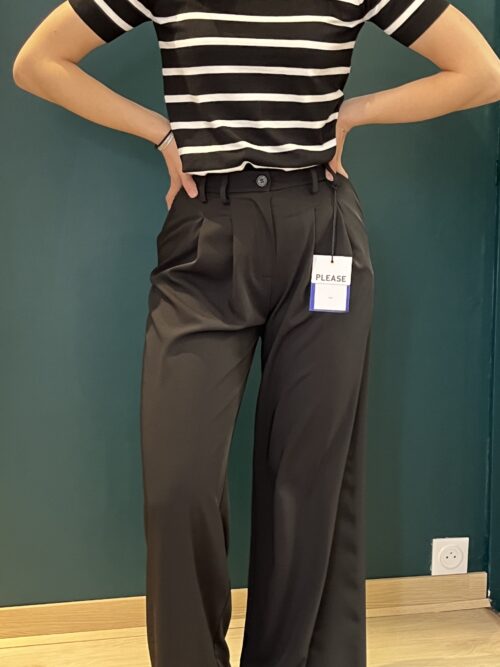 Pantalon noir fluide – Image 2