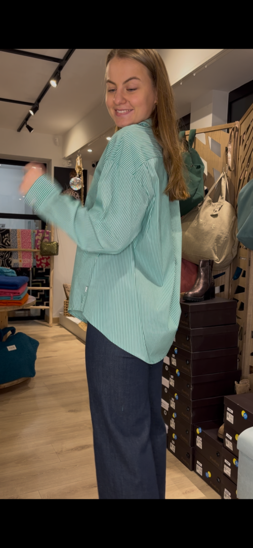 Chemise verte à rayures – Image 3