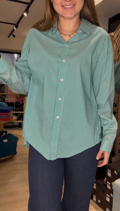 Chemise verte à rayures – Image 2